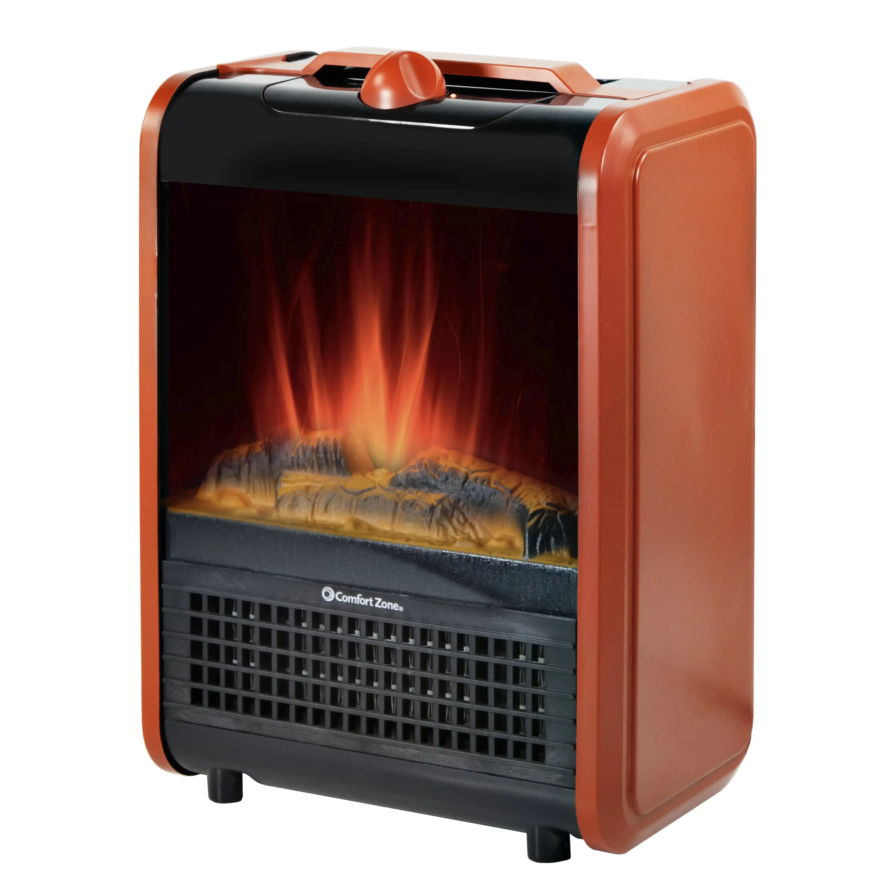 

1200W Ceramic Portable Electric Fireplace Heater, Matte Red