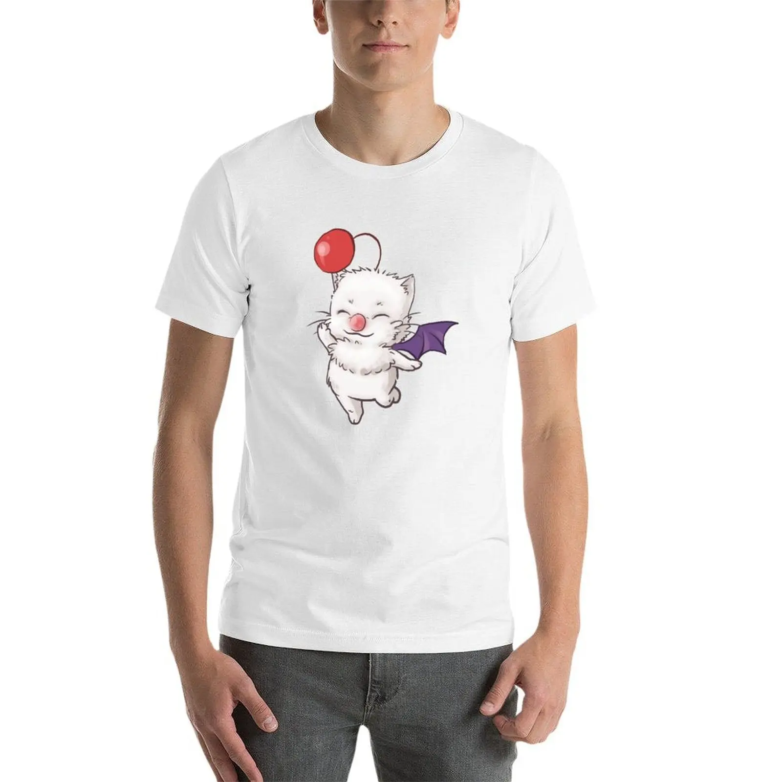 Фото Футболка Moogle, мужские футболки, комплект хлопковых футболок, футболка из 100% хлопка №4