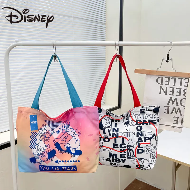 

MINISO Disney Large Capacity Mickey Tote Bag Ladies 2023 New Fashion Trend Handbag Casual Shoulder Bag Purses and Handbags