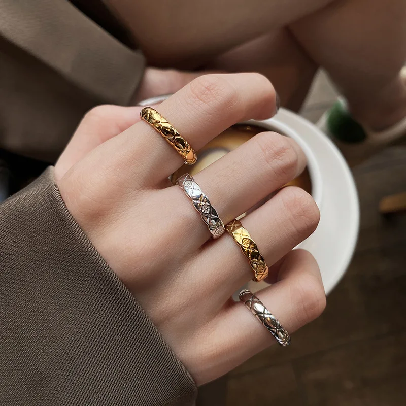 

Diamond Rhombus Cross Vintage Open Rings Gifts Jewelry 2022 Trend Cheap Things Free Shipping Christmas Accessories Jewelry Sets