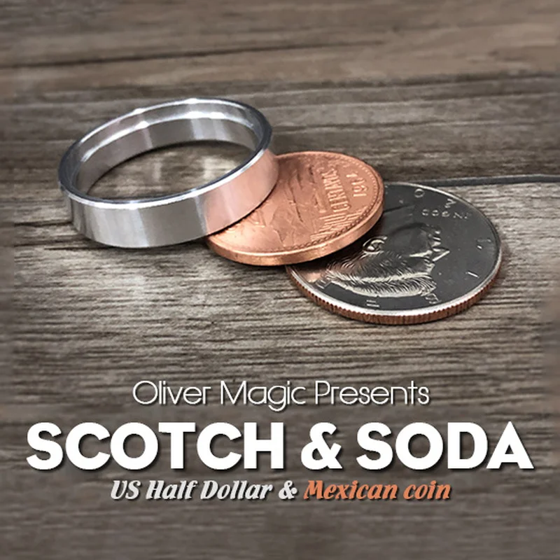 

Scotch & Soda (US Half Dollar) by Oliver Magic Magic Tricks Coin Appearing Vanishing Magia Magician Close Up Illusions Gimmicks