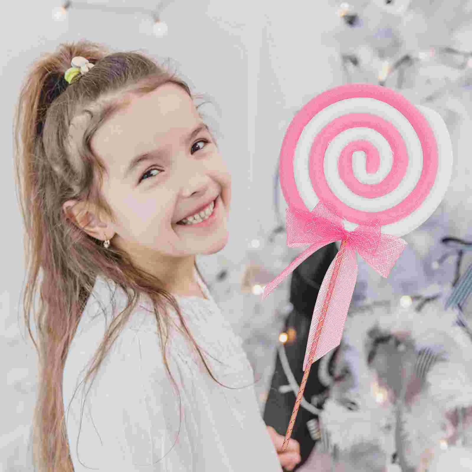 

2pcs Simulation Lollipop Photography Prop Large Fake Lollipop Scene Adornments Unusual goods