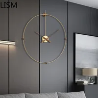 Large Bedroom Wall Clock 3d Luxury Metal Gold Art Clocks Nordic Office Living Room Wall Decoration Wall Clock Modern Design 2020