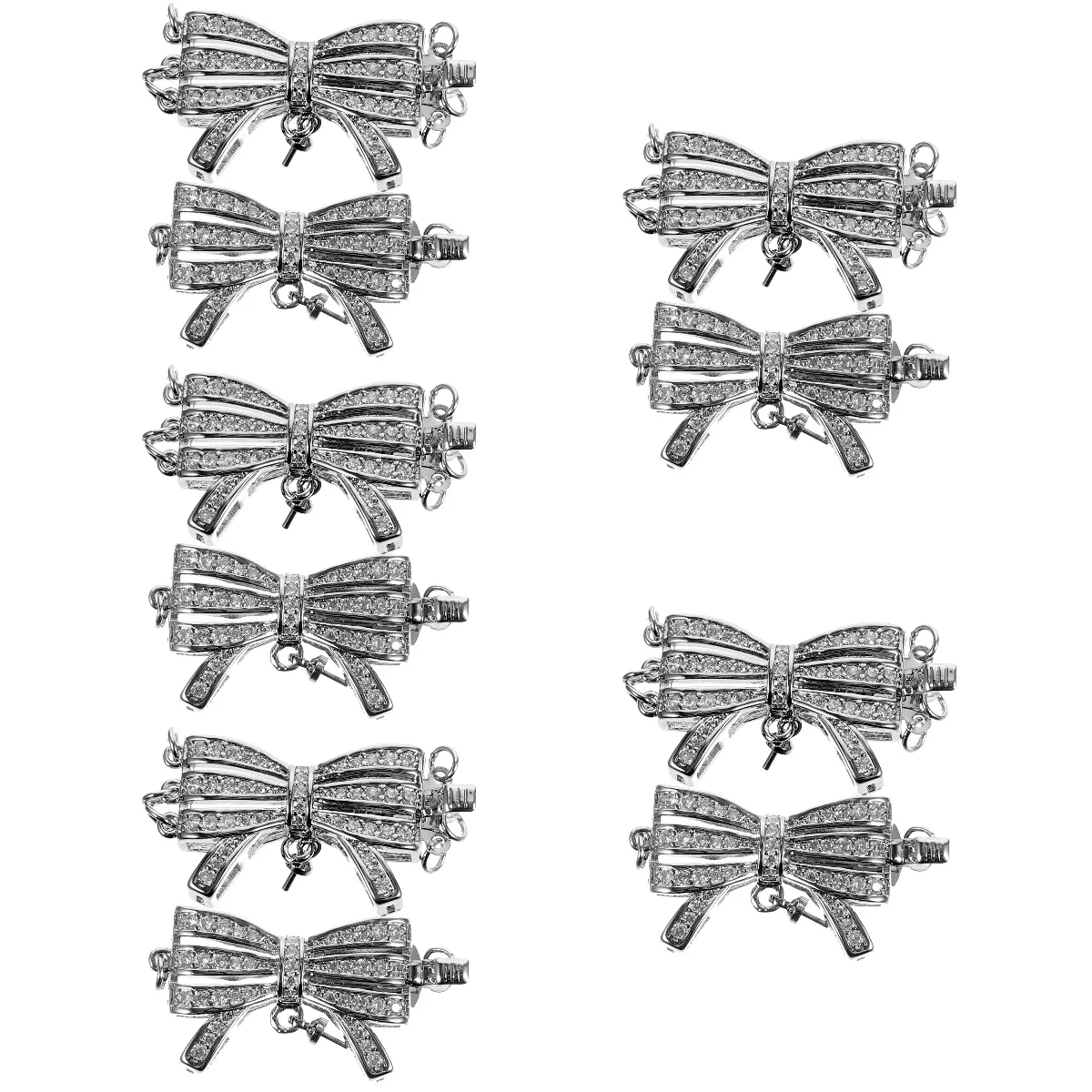 10 Pcs Pearl Jewlery Bead Pendants Clasps Jewelry Bracelet Connecting Buckle DIY Necklace Connectors Alloy Layer