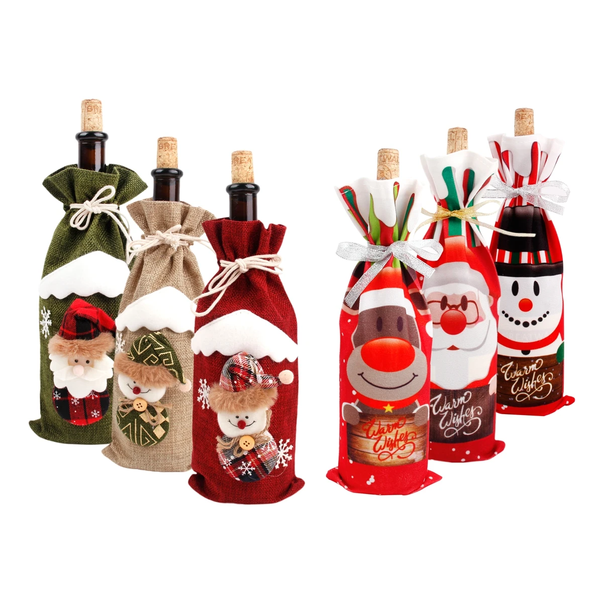 

Christmas Wine Bottle Cover Merry Christmas Decorations For Home 2021 Christmas Ornament New Year 2022 Xmas Navidad Gifts