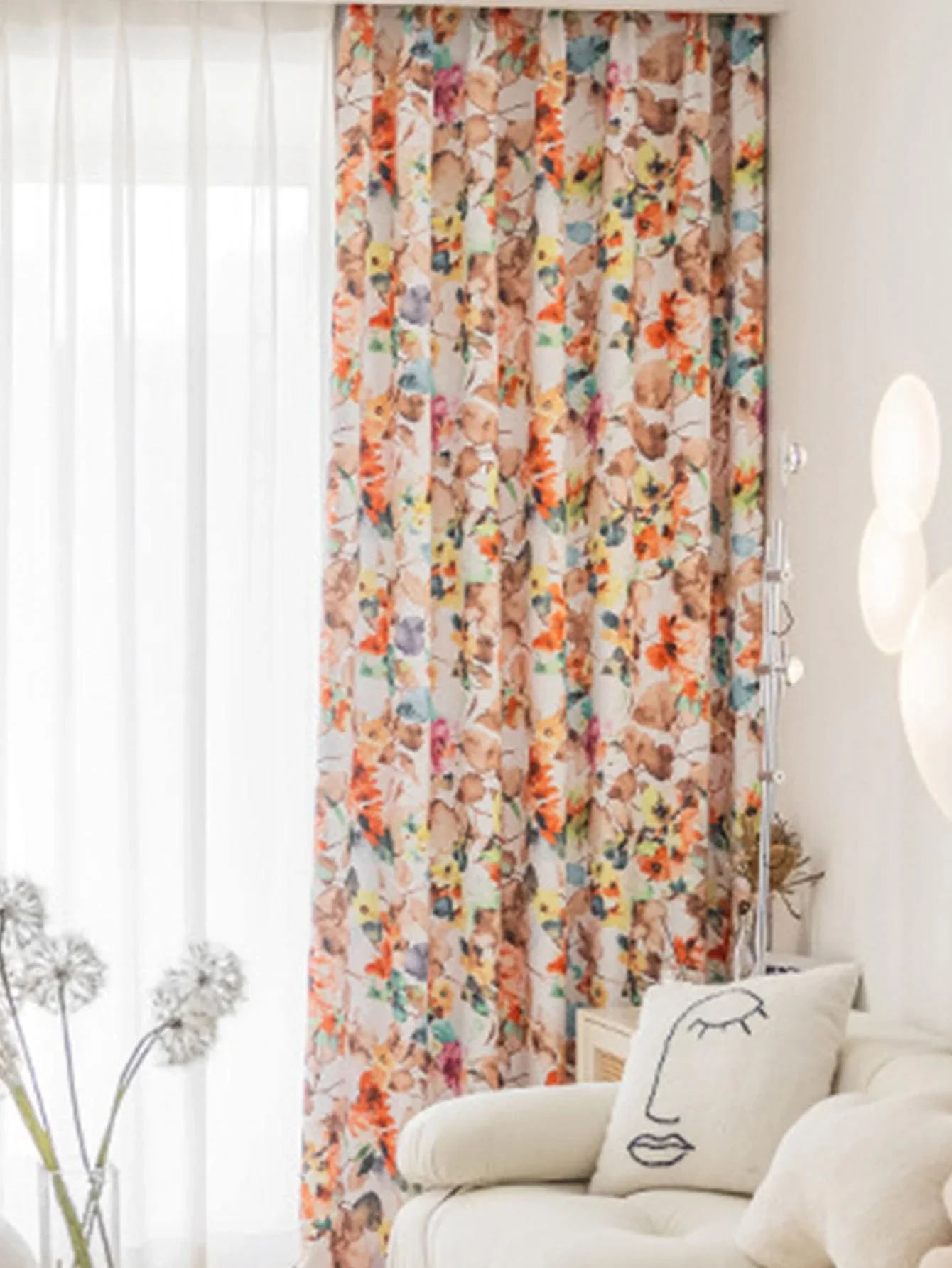 Полузатемняющие шторы для гостиной в американском сельском стиле шаохуа 1 шт.