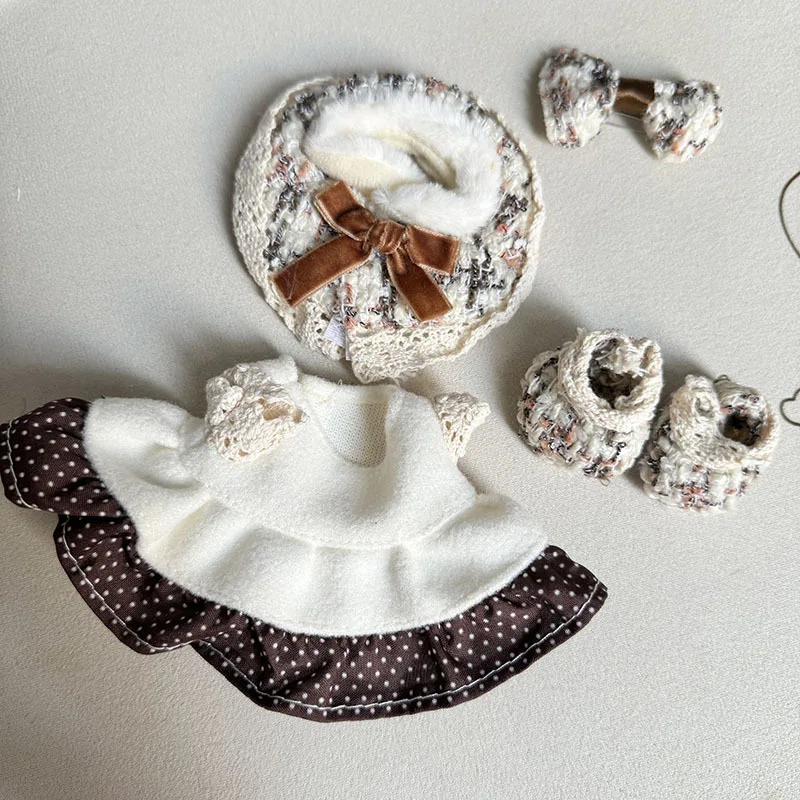 17 см Labubu I II куклы-идолы одежда для сидения аксессуары наряда милый