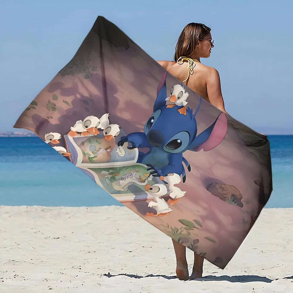 Мультяшное S-образное пляжное полотенце из микрофибры без песка быстросохнущее