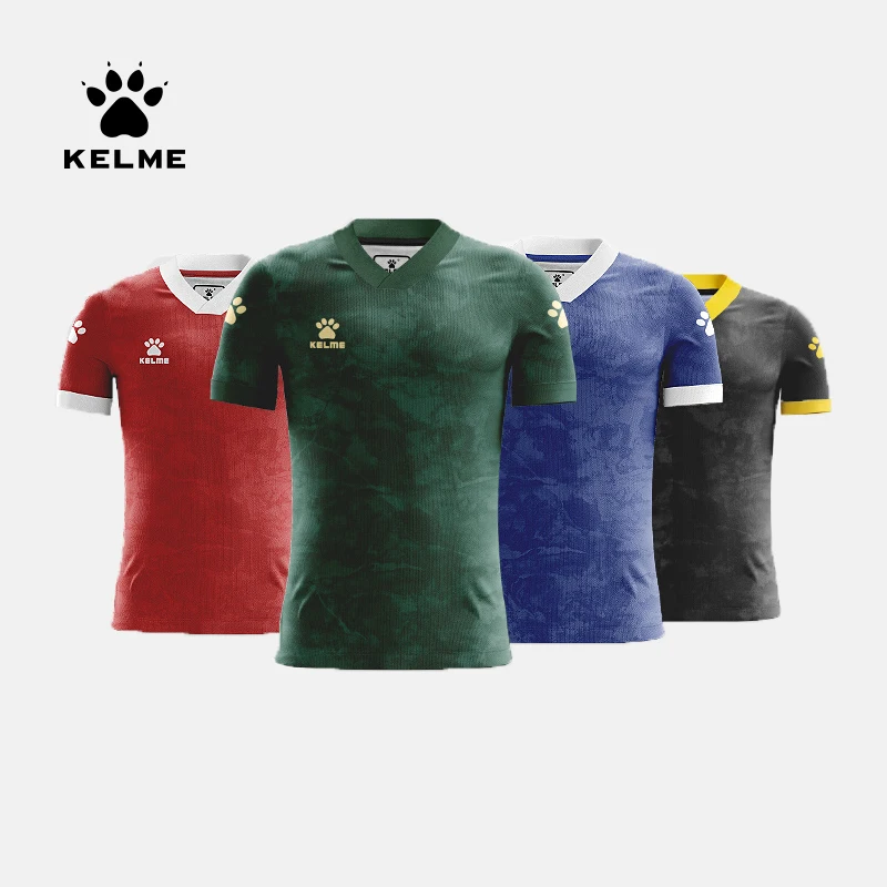 

KELME Men's Soccer t-shirt Football T-shirts Short Sleeve Original Kid‘s Team Jersey Sportswear Customization 3801218