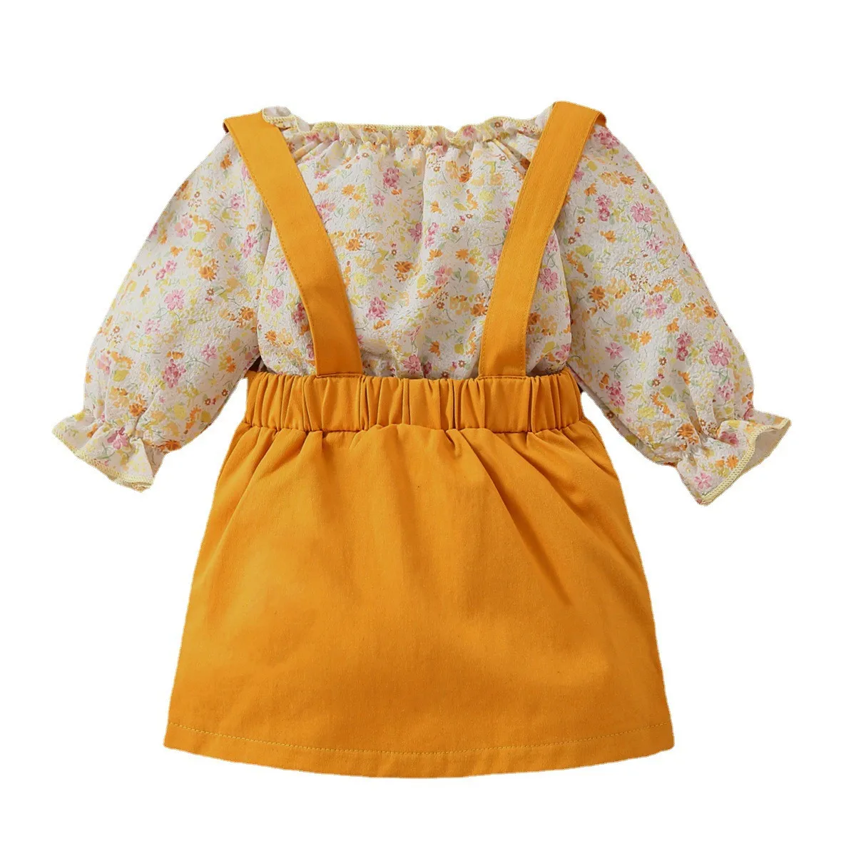 

Set Baby Suit Dresses Sleeves Pieces 3M-3Y Strap Floral Printed Two Girls Top Kids Born Wrapping Blanket Easter Outfit 4t
