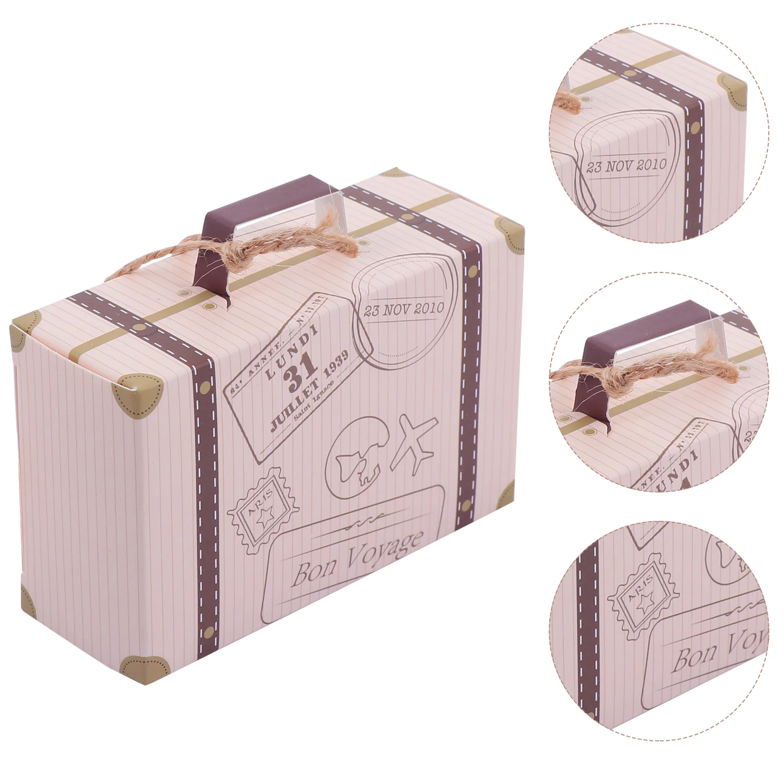 

20 Pcs Suitcase Candy Box Chocolate Candy Gift Box Party Boxes Small Wrapping Boxes Paper Xmas Treat Box Travel