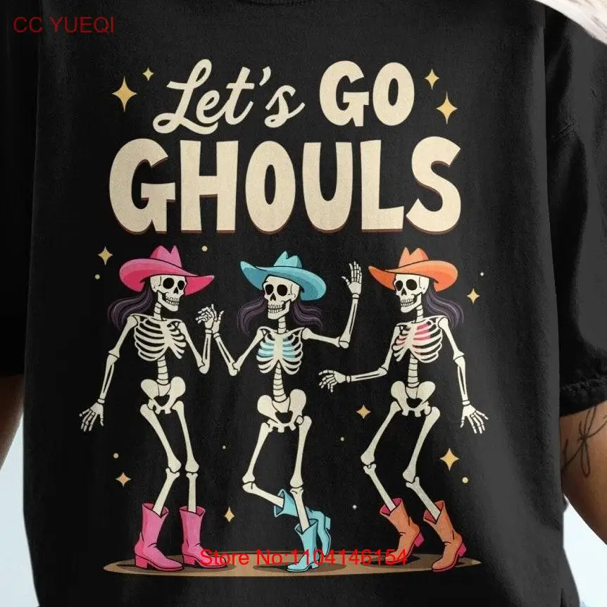 Let's Go Ghouls SweaT T Shirt Halloween Ghost Funny Sweater Retro long or short sleeves |