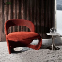minimalist designer creative special shaped single sofa chair wabi sabi style living room soft bag leisure chair armchair