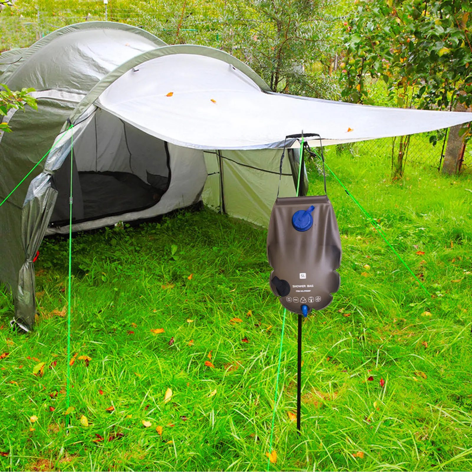 

Solar Shower Bag 5 Gallons/20L Solar Heating Bag Hot Water 45C Switchable Shower Head Portable Shower For Hiking Climbing Summer