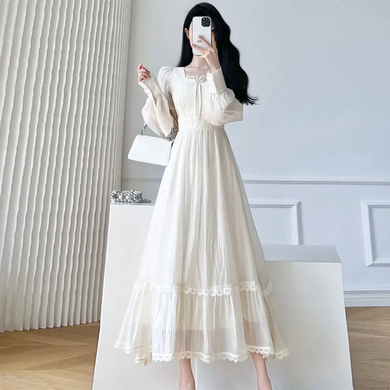 Женское длинное Бандажное платье элегантное модное с квадратным вырезом для