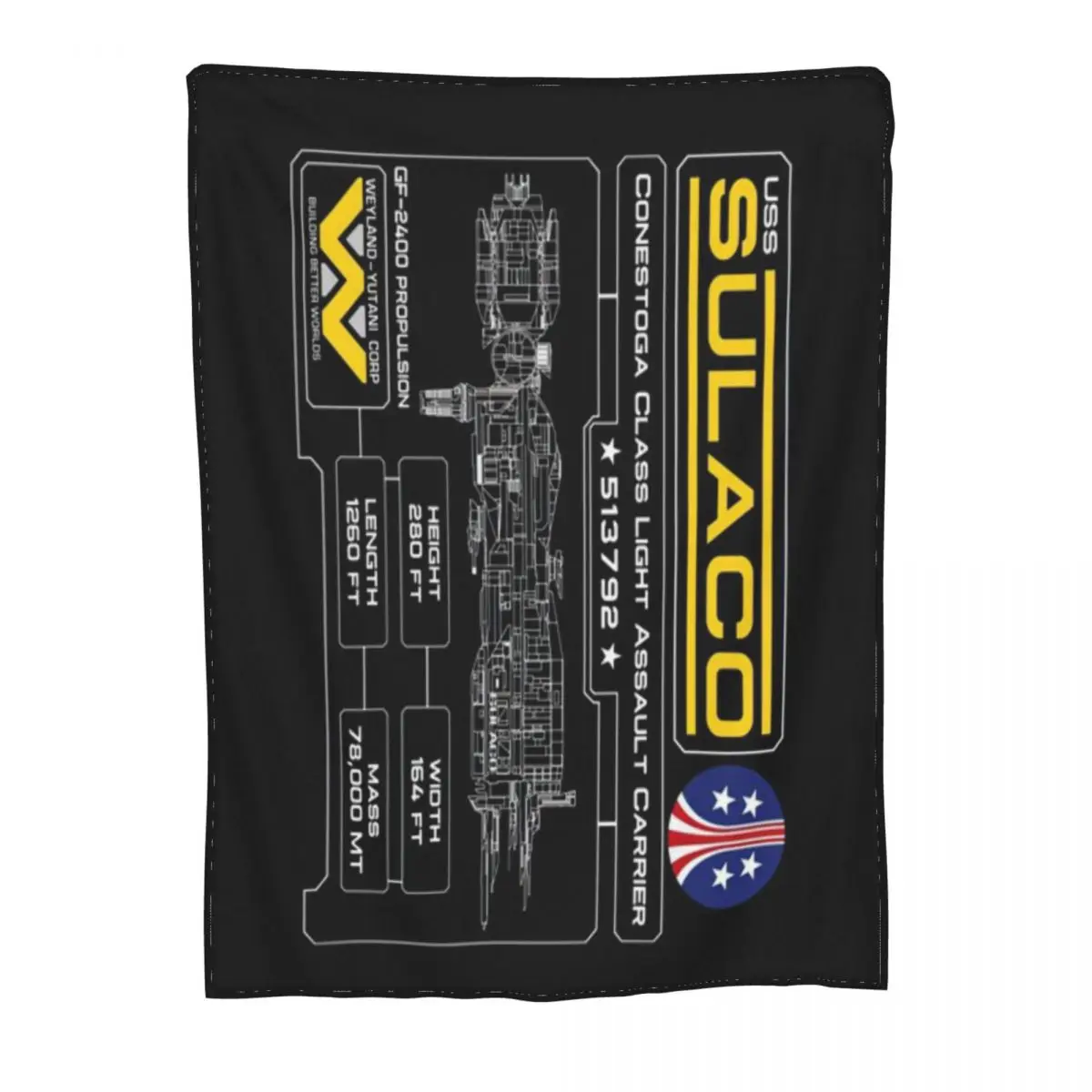 Ультрамягкое Флисовое одеяло Sulaco Schematic Weyland yuдешевые