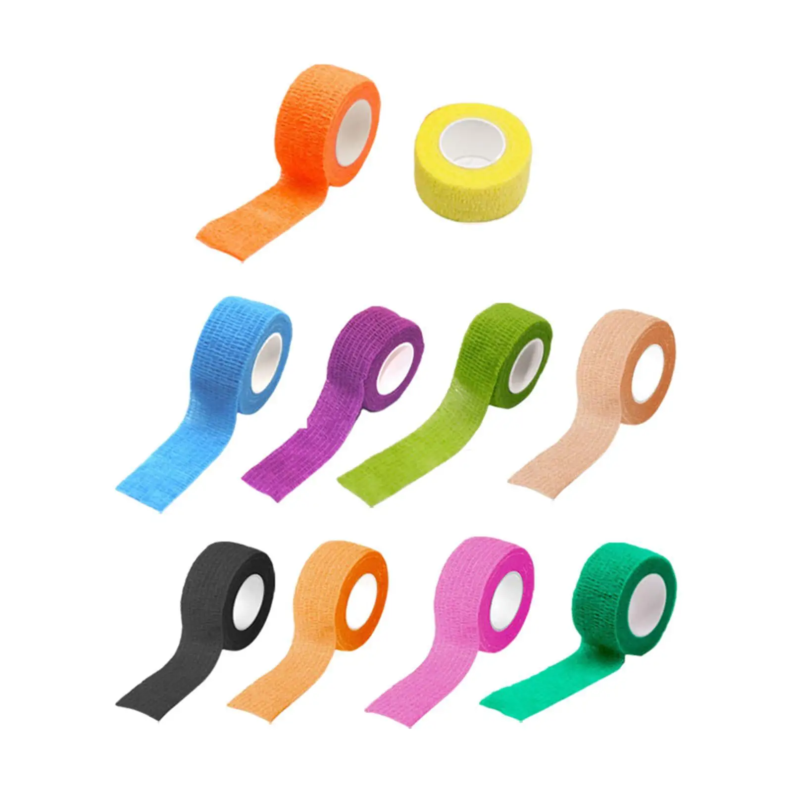 

10Pcs Cohesive Wrap Bandages Tape Protector Band 1inch for Knee Swelling