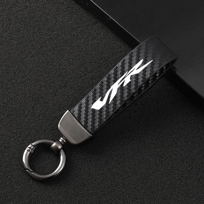 

New fashion motorcycle carbon fiber leather rope Keychain key ring For HONDA VFR 750 800 1200 Models motorcycle Accessories