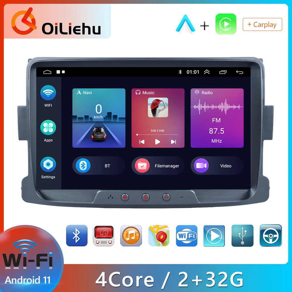 

Автомобильный мультимедийный плеер Oiliehu, проигрыватель с 8 дюймовым сенсорным экраном, 2 Гб ОЗУ, 32 Гб ПЗУ, Bluetooth, GPS Навигатором, Wi-Fi, для Renault