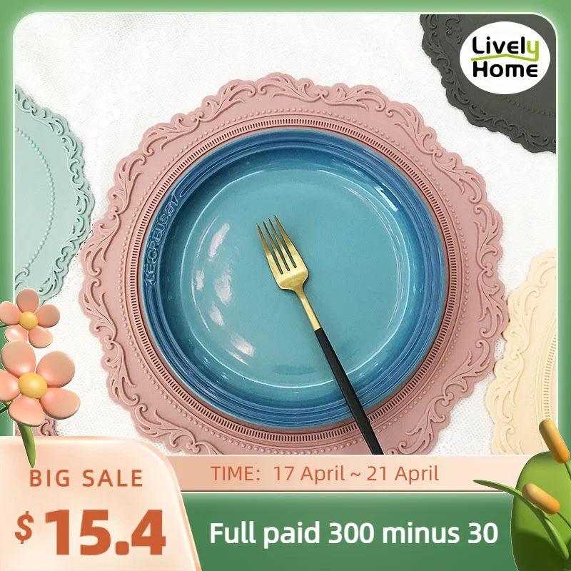 

Винтажная кружевная силиконовая подставка для украшения посуды