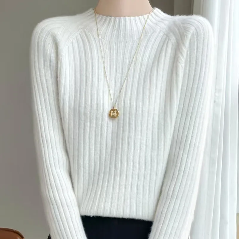 Классический женский трикотаж кашемировый пуловер модный шерстяной свитер