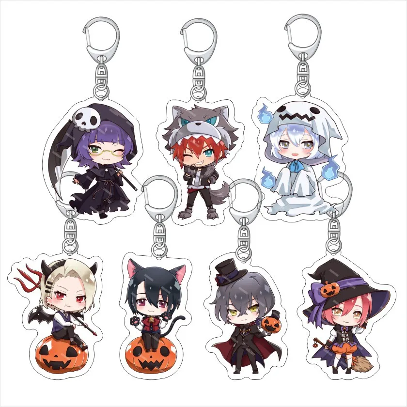 Game JACK JEANNE Keychain Anime Hidsaka Neji Kuroemon Mutsuke Acrylic Keyring Pendant Backpack Accessories Decor Gifts
