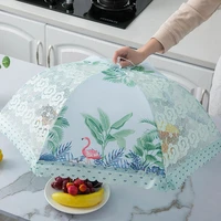 dust proof cover dining table cover anti flies and anti fouling dining table cover lace mesh breathable folding vegetable cover