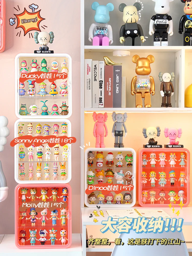 

Blind Box Storage Wall Cabinet Hand-Made Display Box Wall-Mounted Transparent Dustproof Box Punch-Free Creative Large