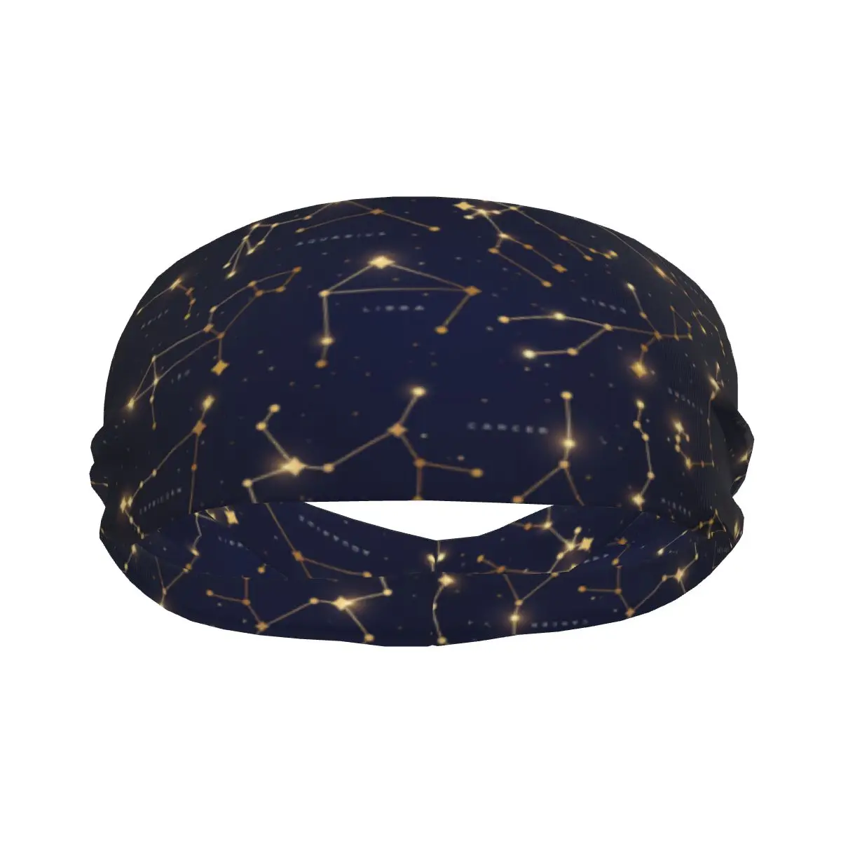 

Sports Sweatband Breathable Headband Sweat Hair Head Band Zodiac Constellations Space With Shiny Sparkling Stars Yoga Headband