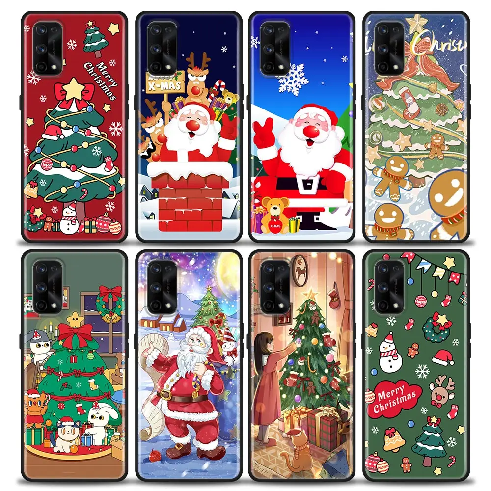 

Funda Case For OPPO Realme X50 X7 XT X 10 9 9I 8 8I 7 7I 6 5 Pro Plus 5G Phone Case Capa Para Shell Cartoon Christmas Festival