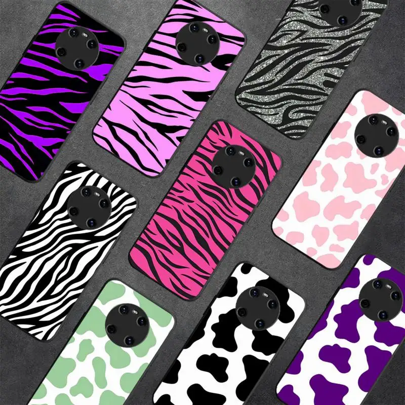 

Milk Cow Zebra Stripe Phone Case for Huawei Y 6 9 7 5 8s prime 2019 2018 enjoy 7 plus