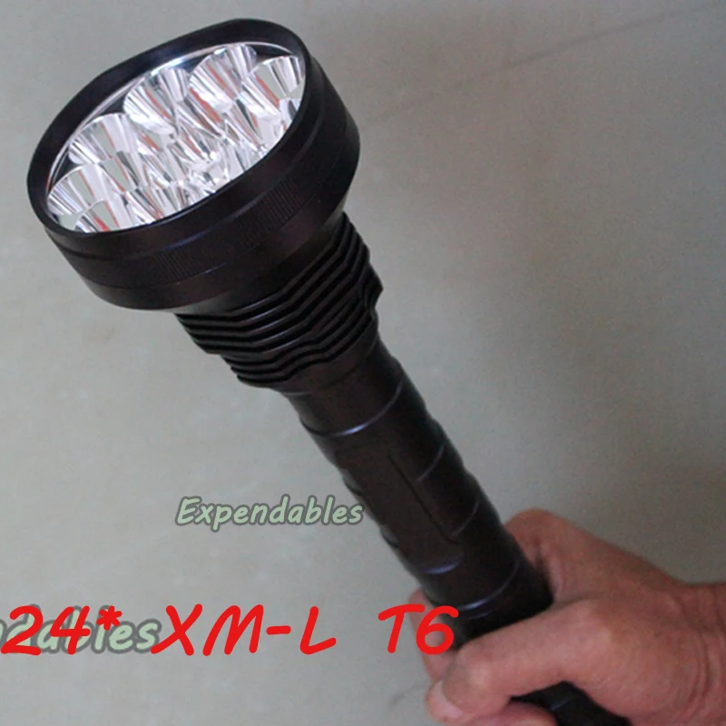 

powerful led flashlight 38000 lumens XML-24*T6 High power 5 Modes Torch Working lamp floodlight accent light camping lantern