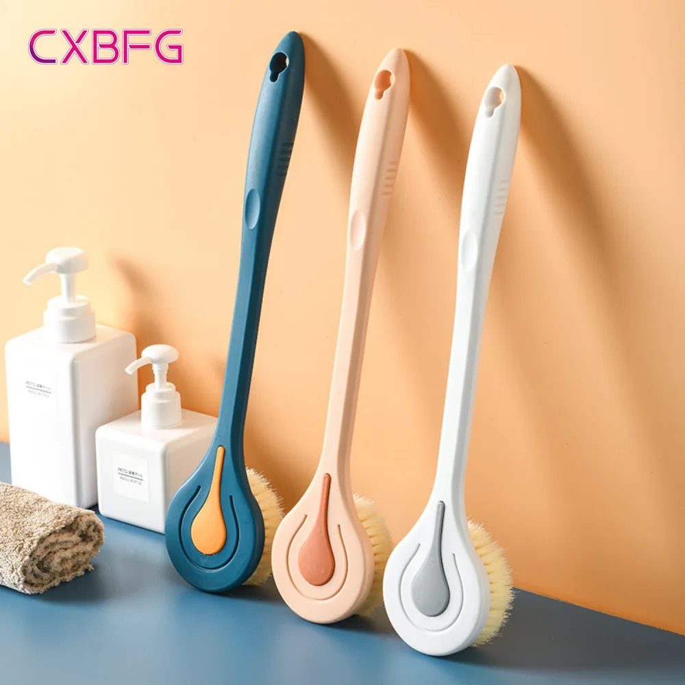 Long Handle Bath Brush Exfoliating Scrub Body Scrubber Back Massager Shower Sponge Exfoliator Cleaning Tools Bathing Accessories