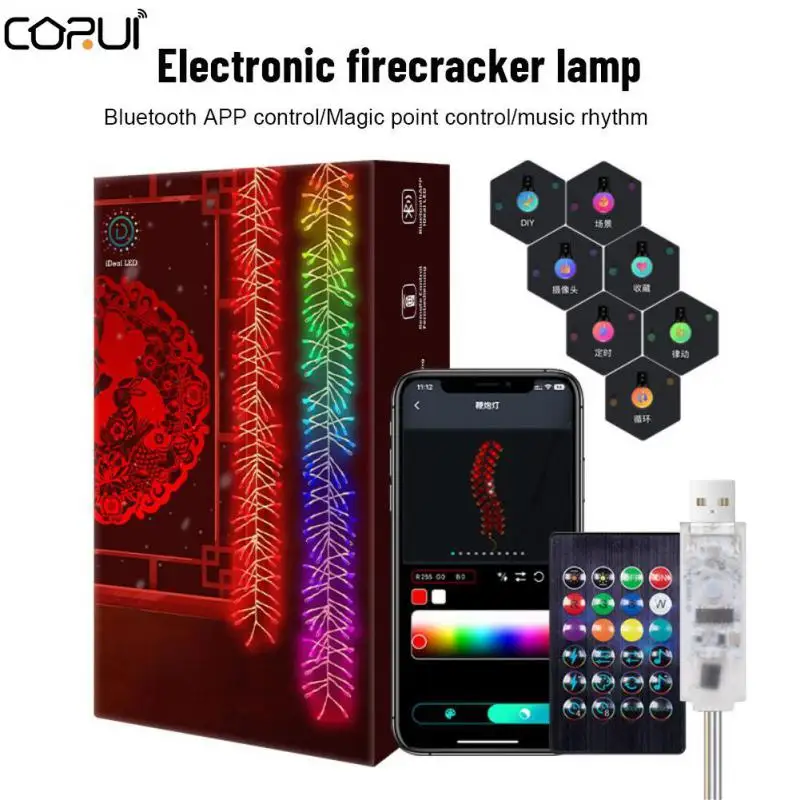 

Гирлянда светодиодная с RGB-подсветильник кой и дистанционным управлением