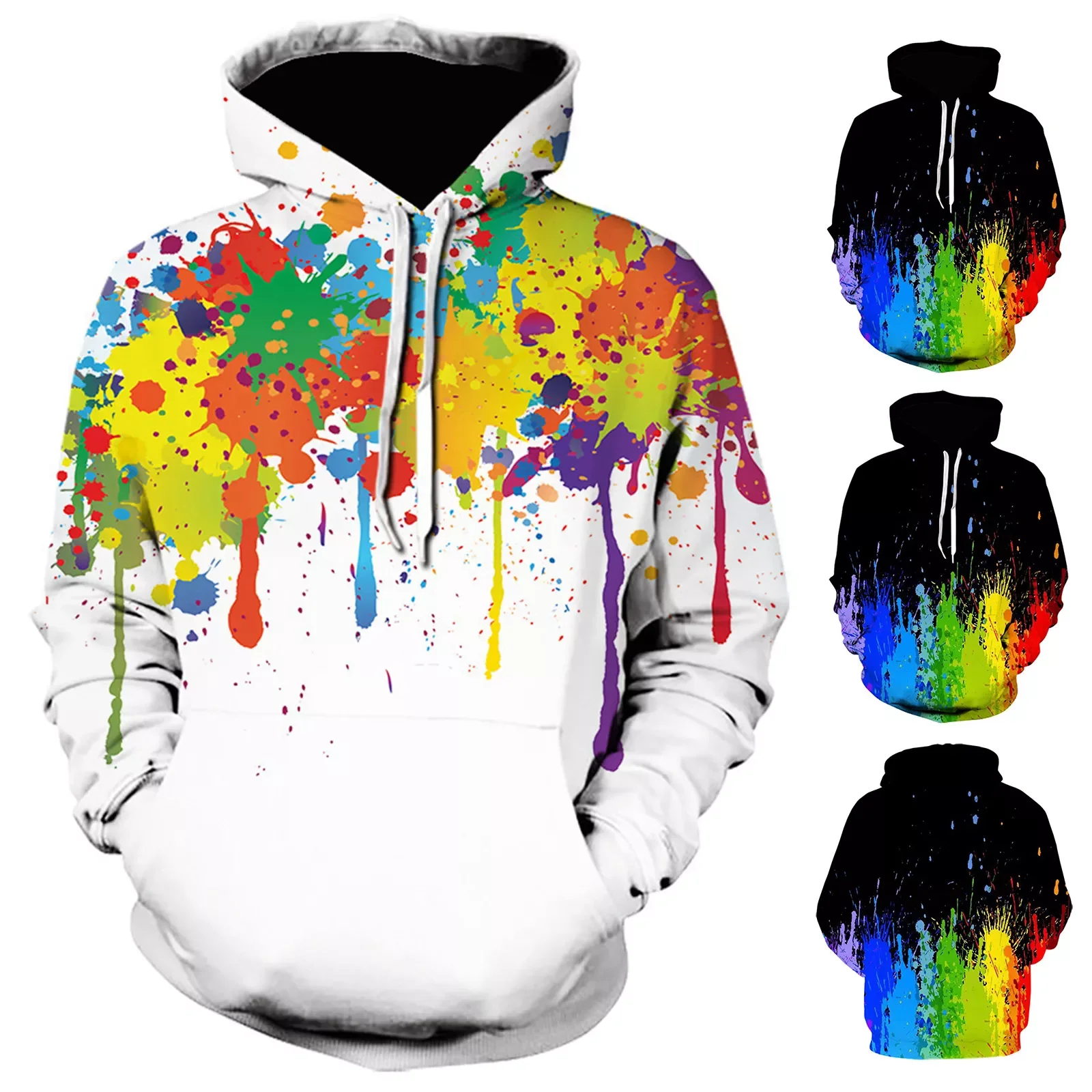

Medium Sweatshirt Women Women And Men Long Sleeve 3D Printed Hoodies Drawstring Sweatshirts Casual Fit Hooded Jacket Women