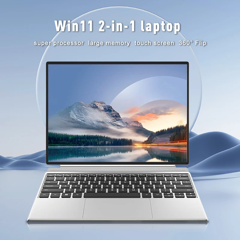 2022 Tablet Notebook 2-in-1 12.3 inch Windows 11 Intel J4125 3K HD Touch Screen RAM 12GB SSD 512GB SSD PC protable Laptops