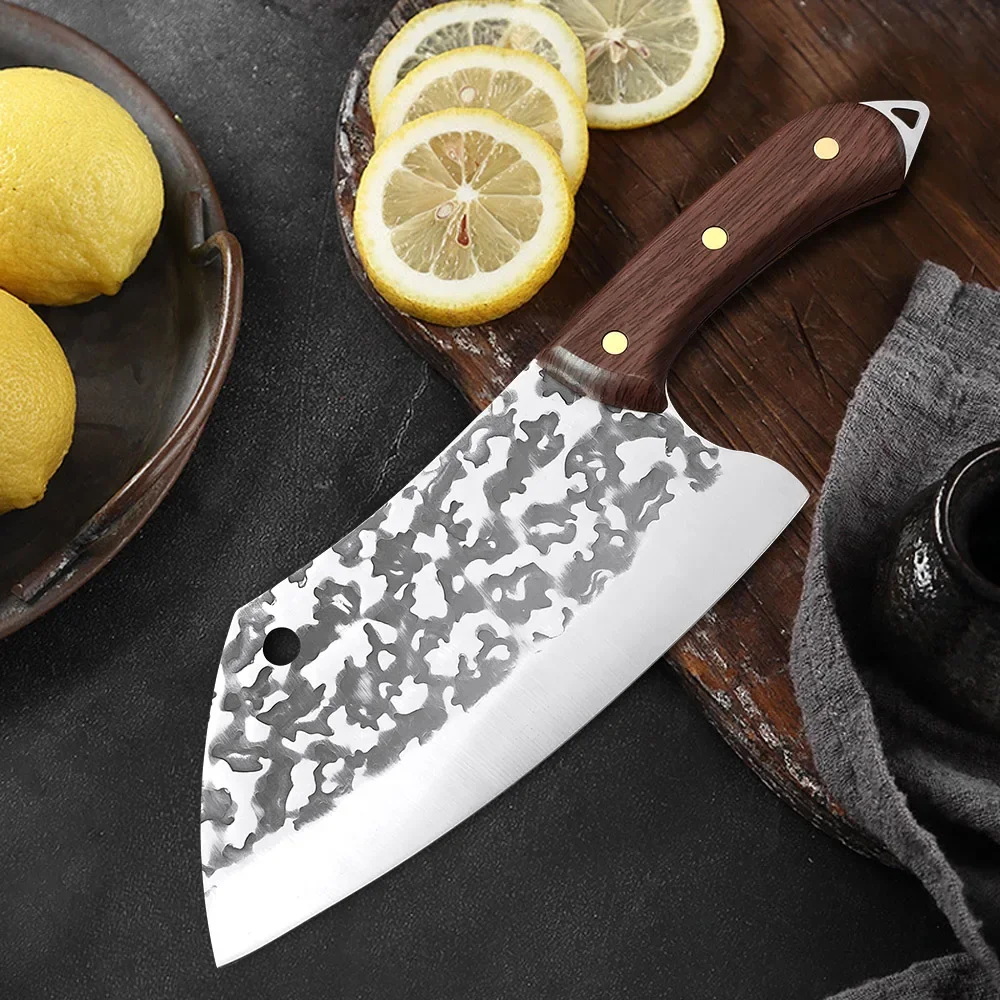 Тесак для измельчения мясной нож резак с высокоуглеродистым покрытием бритва