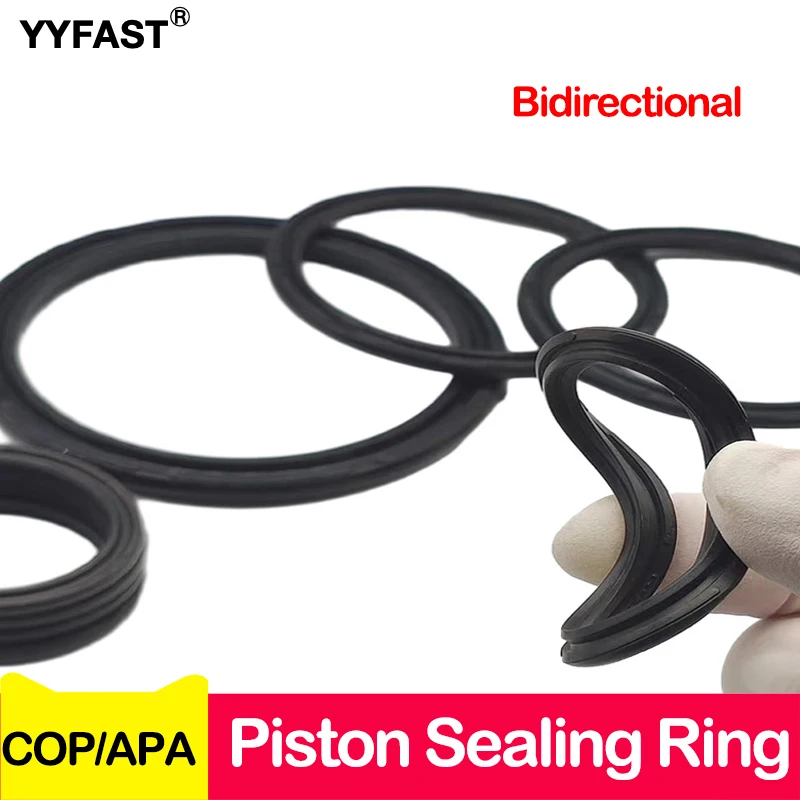 

Черный уплотнитель COP Type Bidirectional Piston Sealing Ring из NBR