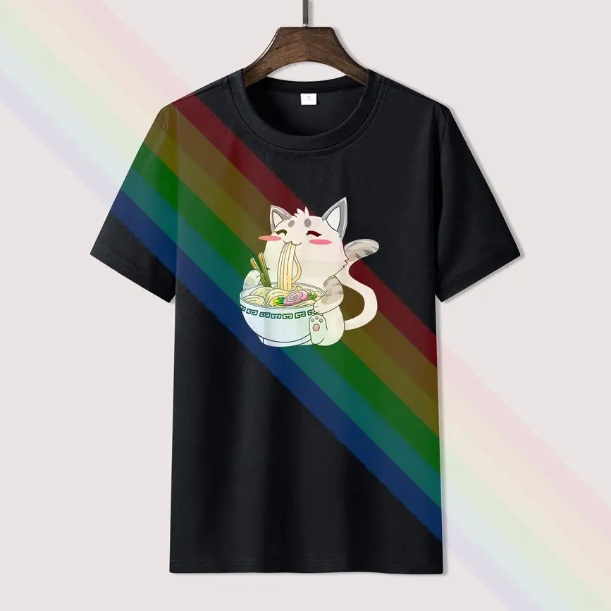 

Neko Ramen Japan Cat Anime New T Shirt For Men Limitied Edition Unisex Brand T-shirt Cotton Amazing Short Sleeve Tops
