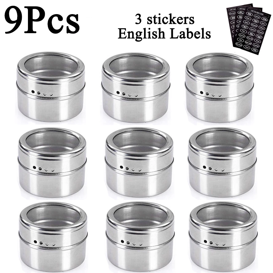 

Магнитные банки для специй из нержавеющей стали