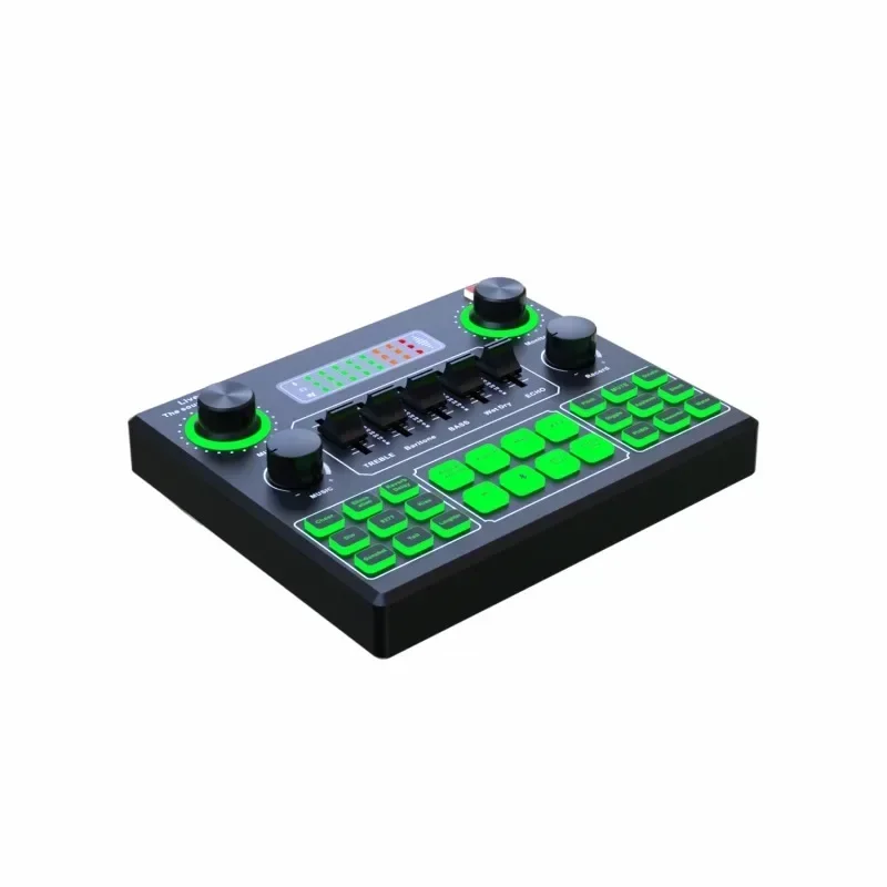 V9SJ Внешний аудиомикшер Живая звуковая карта Мобильный телефон Изменение голоса