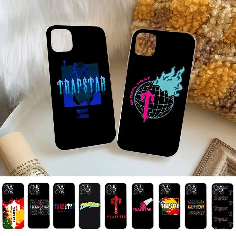

T-Trapstar Logo Phone Case For iPhone 14 13 12 Mini 11 Pro XS Max X XR SE 6 7 8 Plus Soft Silicone Cover