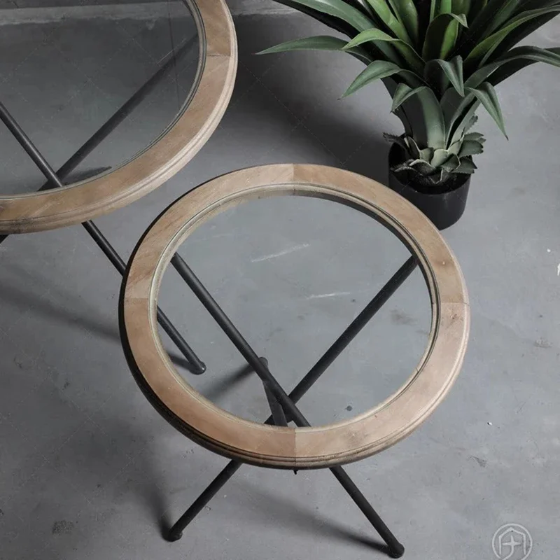 Стеклянные диванные столики простого дизайна для гостиной металлические