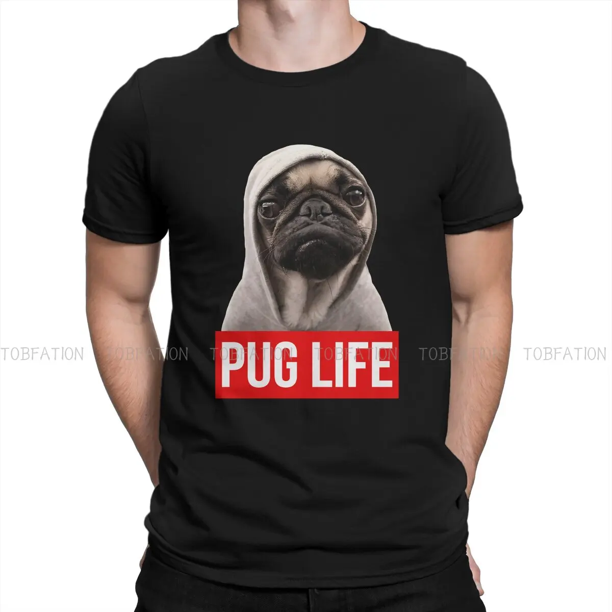 

Capt Blackbone the Pugrate TShirt for Men Original Pug Life Soft Casual Tee T Shirt 100% Cotton New Design Fluffy