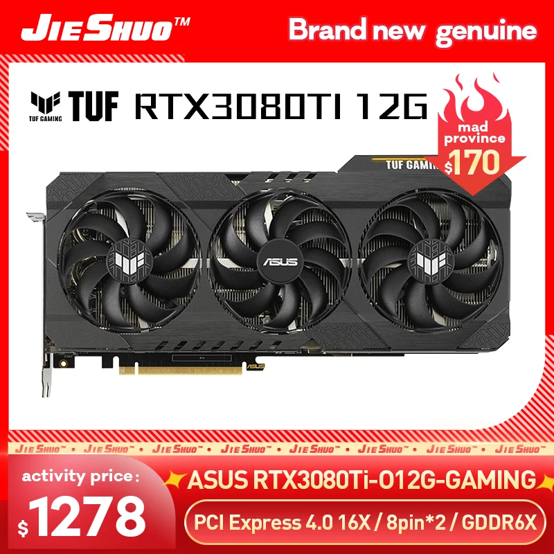 Видеокарта ASUS для настольного ПК GeForce rtx3080 Ti 12G GDDR6X PCI Express 100% 4 0 |
