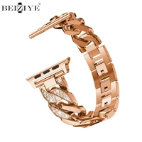 luxury metal diamond strap for apple watch series 7 41mm 45mm stainless steel women bracelet for iwatch band se 6 5 3 40mm 44mm