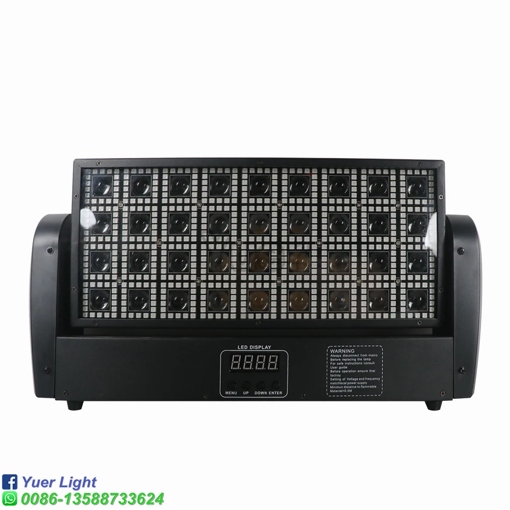 2 шт./лот с 1 упаковкой из 4 летных кейсов YUER Light Stage 36X3W Светодиодный поворотный