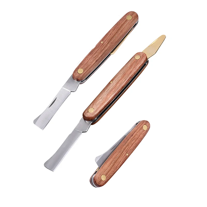 

Plant Grafting Knife Grafting Tools Foldable Grafting Pruning Knife Professional Garden Grafting Stainless Steel Wooden Handle