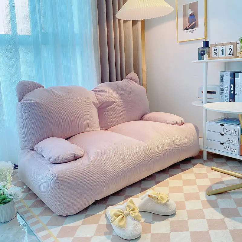 

INS Giant Bean Bag Sofa Chair Cotton Linen Couch Recliner Floor Seat Bedroom Tatami Balcony Comfy Small Lazy Sofa Leisure chair
