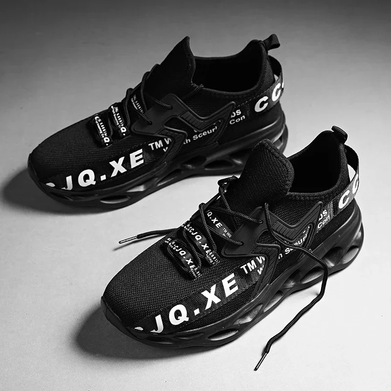 Трикотажные спортивные кроссовки для бега с амортизирующим лезвием легкие